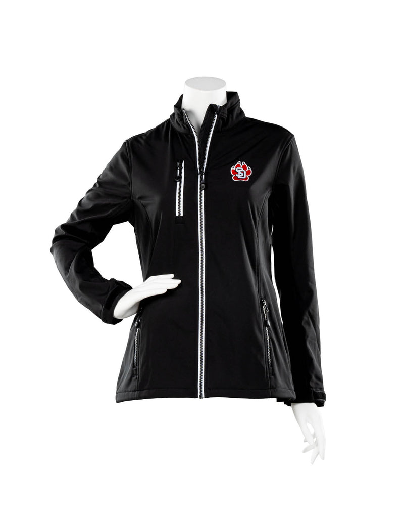 Black full zip jacket with SD paw logo top left chest