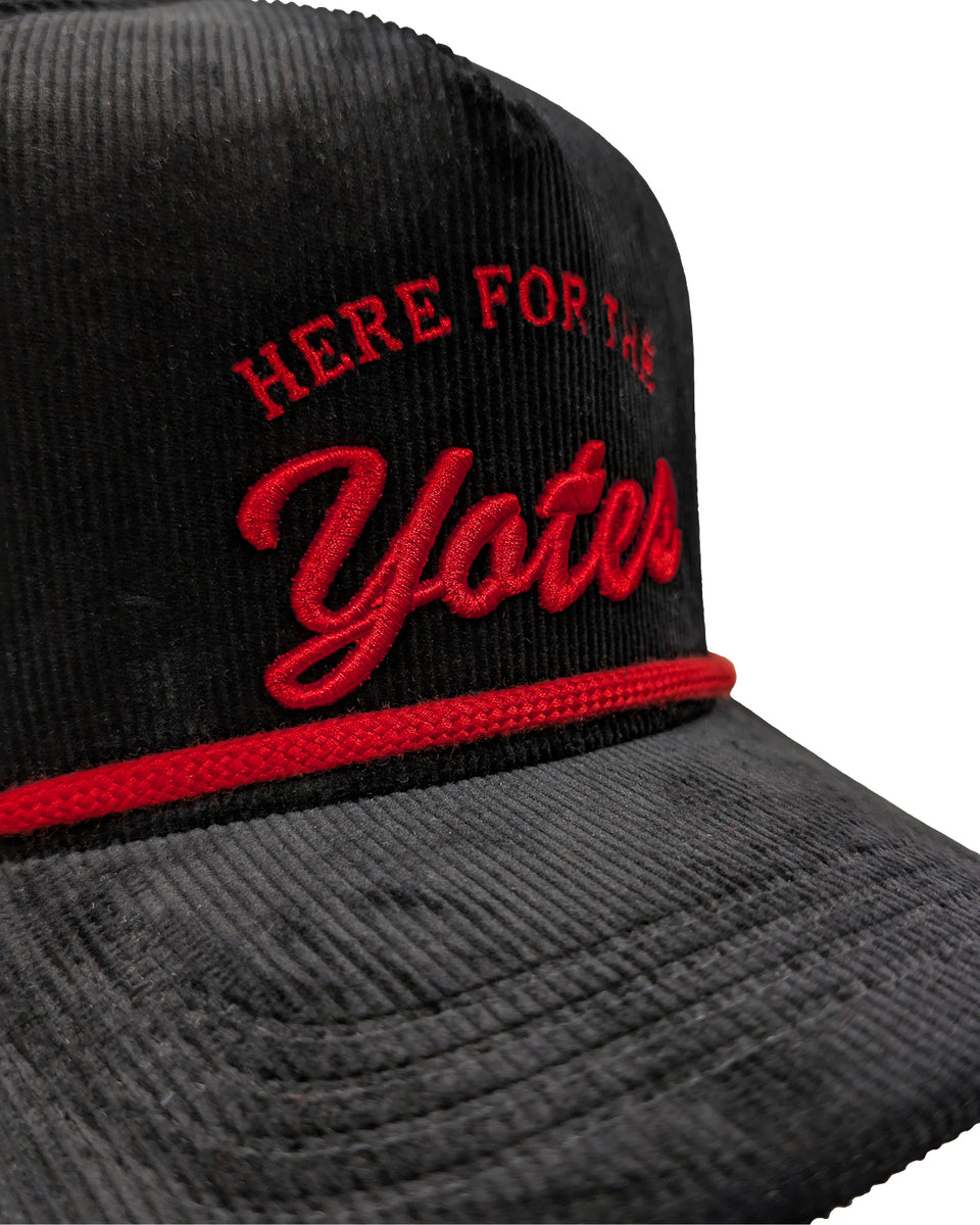 Gameday Social Suzuki Hat Black Corduroy with Red Rope and Yotes