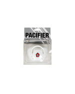 White baby pacifier with SD paw logo 
