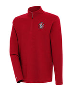 Red long sleeve quarter zip with SD paw logo on upper left chest