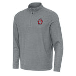 Gray quarter zip fleece with SD Paw logo on upper left chest