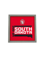 12x12 Red Wooden Sign with We are South Dakota 