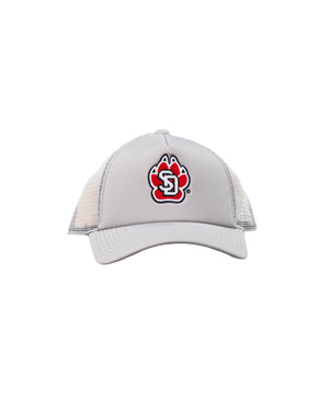 
                
                    Load image into Gallery viewer, Adidas Gray trucker hat with SD paw logo
                
            