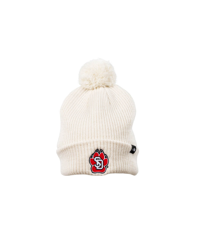 White North Face unisex beanie with SD paw