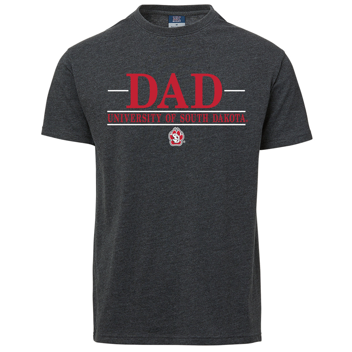 MV USD Dad Bar Logo SD Paw Charcoal Tee – USD Charlie's Store