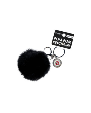 Black pom pom with SD paw charm