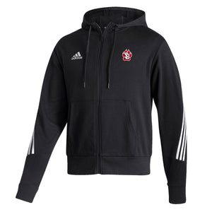 
                
                    Load image into Gallery viewer, Black Adidas hoodie with SD paw top right 
                
            