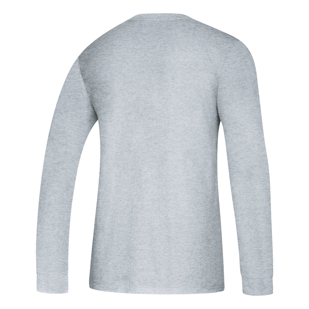 Back of gray Adidas long sleeve 
