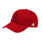 Red cap with 'Coyotes' and Coyote head logo in black on front and white Adidas logo on side.