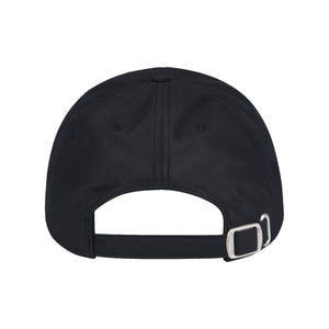 Back of black Adidas hat showing adjustable strap