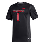 Black Adidas jersey with red, 'SOUTH DAKOTA ,' with a large red, '1' below.