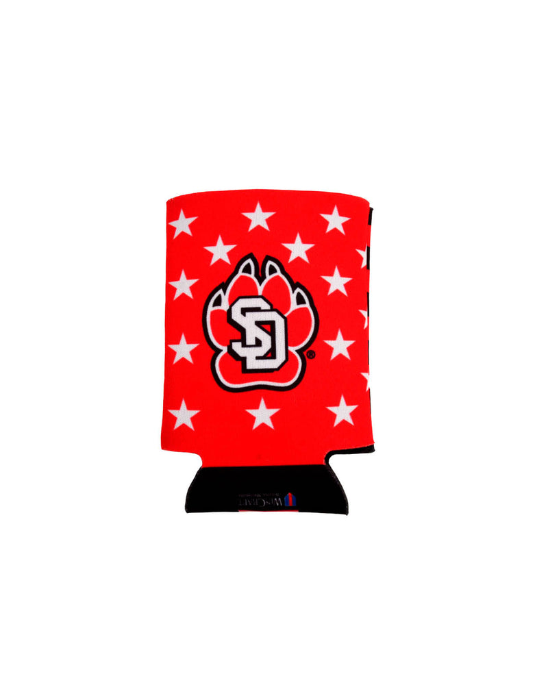 
                
                    Load image into Gallery viewer, Red cooler with white stars and SD paw logo
                
            