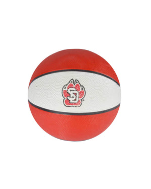 
                
                    Load image into Gallery viewer, Red and White mini basketball with full color SD Paw logo
                
            