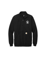 Black Carhartt quarter-zip sweatshirt with a white SD Paw logo on the upper left chest and a front pouch pocket.