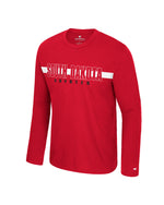 Red long-sleeve shirt with 'South Dakota Coyotes' across chest. 