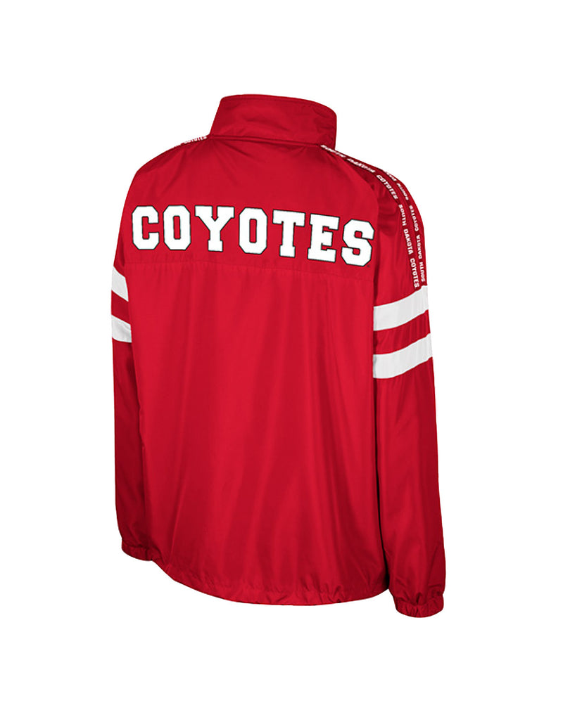 Back of jacket with the word, 'COYOTES' across the upper back