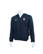 Gray Nike zip up jacket with a white Nike logo on the upper right chest and the SD Paw logo on the upper left chest