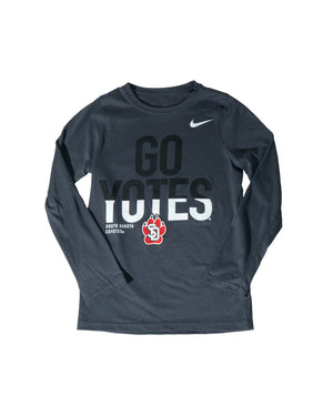 
                
                    Load image into Gallery viewer, Gray long sleeve with GO YOYES lettering and SD paw
                
            