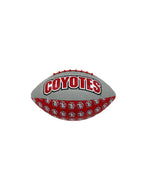 Gray and red coyotes football with SD paw logo 