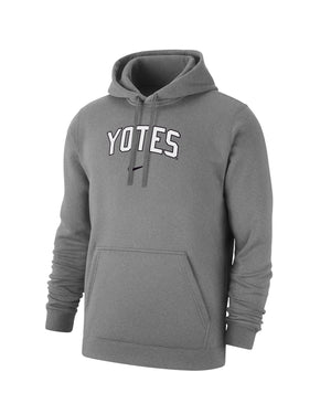 Gray Nike hoodies with white, 'YOTES,' across chest with black Nike logo below.