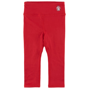 Red toddler leggins with SD Paw logo on upper left of waist band.