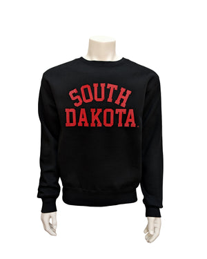 Black crew with red text across chest, 'SOUTH DAKOTA.'