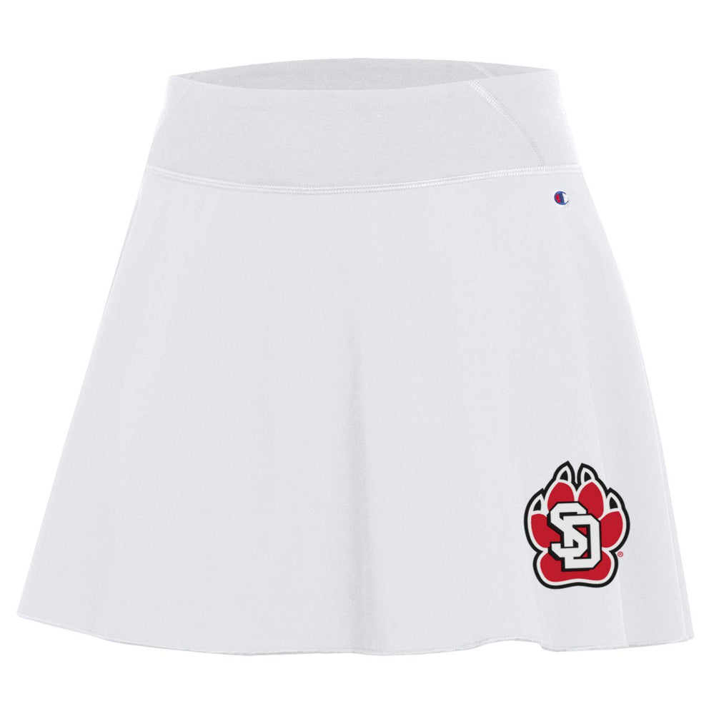 
                
                    Load image into Gallery viewer, Champion white skirt with full SD Paw logo on bottom left
                
            