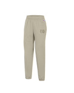 Women's cocoa butter sweatpant with text, 'USD' on upper left leg