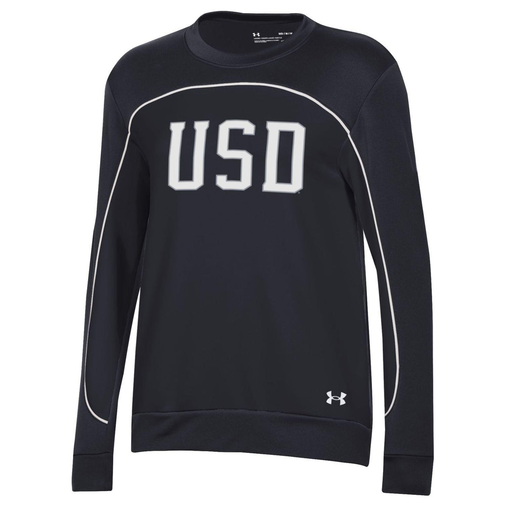 Black Underarmour long sleeve with white USD on chest and white lining