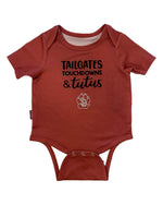 Authentic Brand Infant S/S Glitter Tailgate, Touchdowns, Tutus Onsie