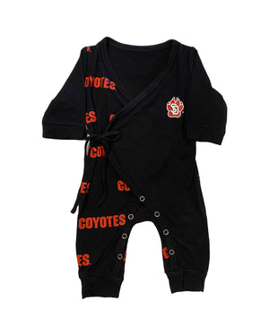 
                
                    Load image into Gallery viewer, Authentic Brand Black Infant L/S Tie Bodysuit
                
            