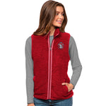 Antigua  Red Poly Sherpa Women's Vest with Pockets