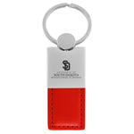 Red leather key chain 