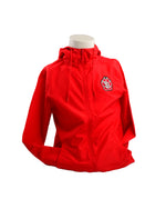 Red CI Sport full zip windshirt with SD paw logo on upper left chest