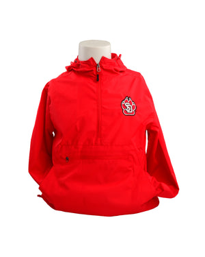 CI Sport Unisex Red Packable Anorack with SD Paw on Upper Left Chest