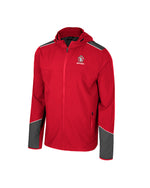 Red full zip with SD paw logo on right chest 