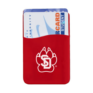 Red cell phone ID case with white SD paw logo