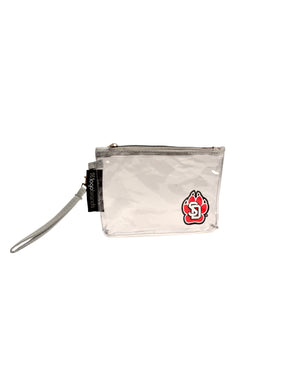 
                
                    Load image into Gallery viewer, Clear pouch with red SD paw logo 
                
            