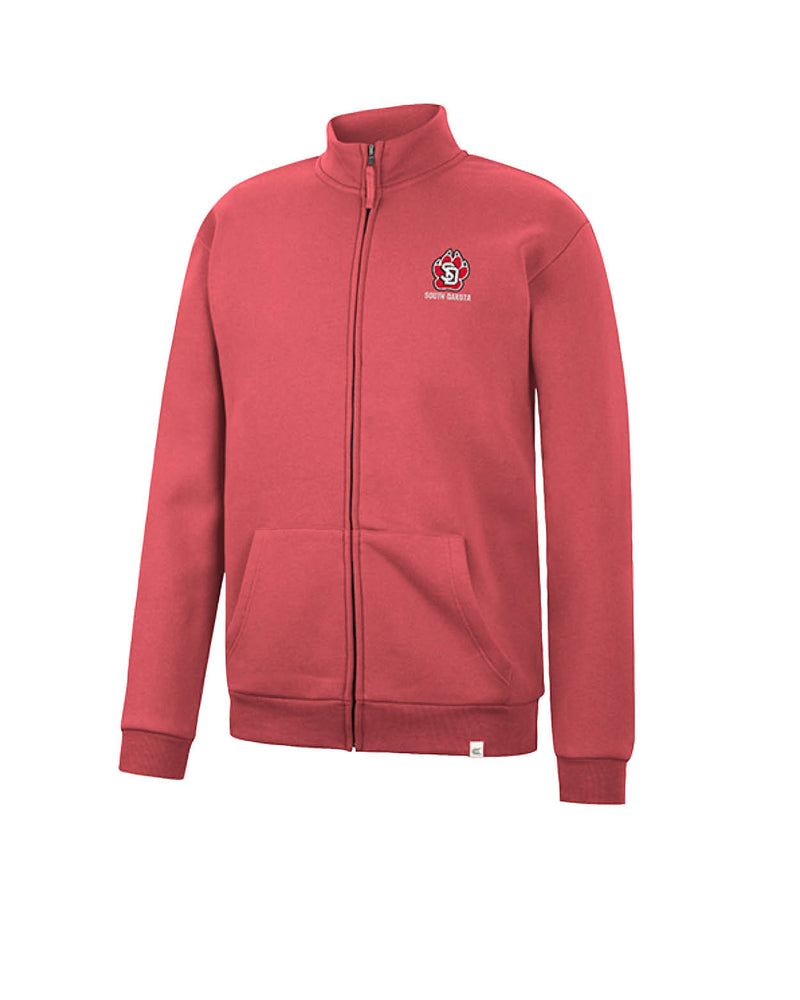Colosseum Men's Full Zip Red Cotton/Poly Jacket No Hood