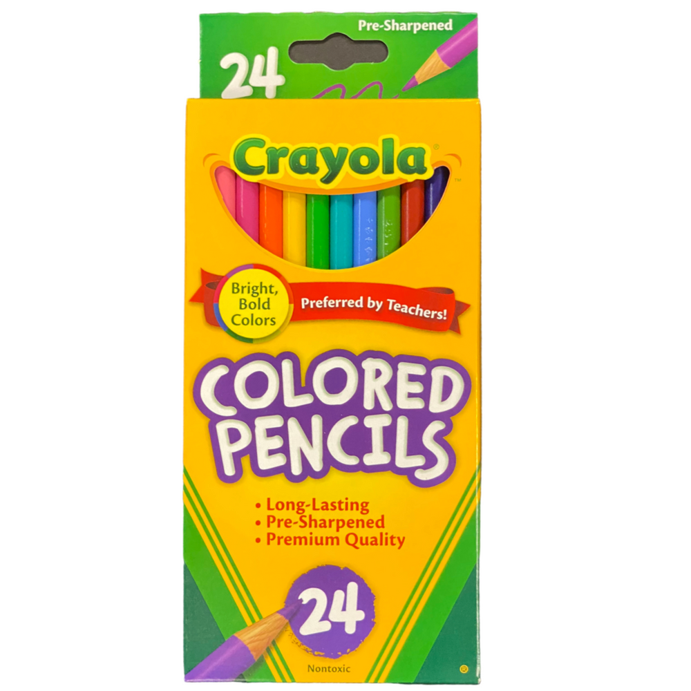 Colored Pencils Crayola Presharpened 24 Ct