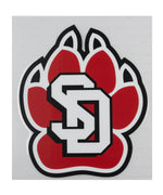 Red SD coyote paw print logo decal