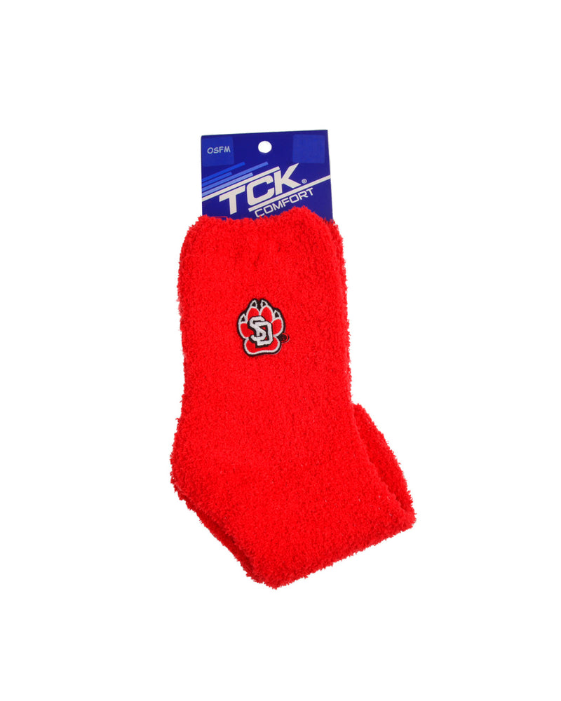 
                
                    Load image into Gallery viewer, USD Logoed Socks Red Cozy
                
            