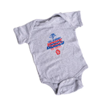 Gray onesie with House Divided graphic 