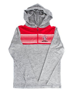 Colosseum Boy's Gray W/ Red 1/4 Windshirt