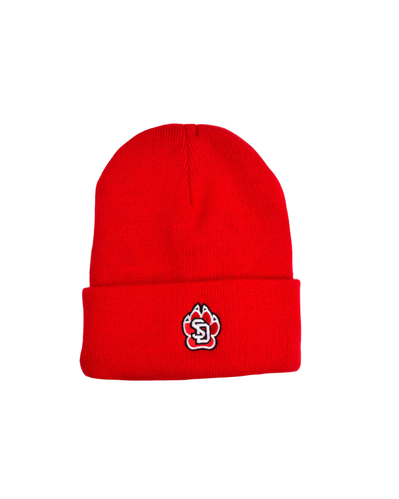 Logo Fit Unisex Solid Red Knit Hat