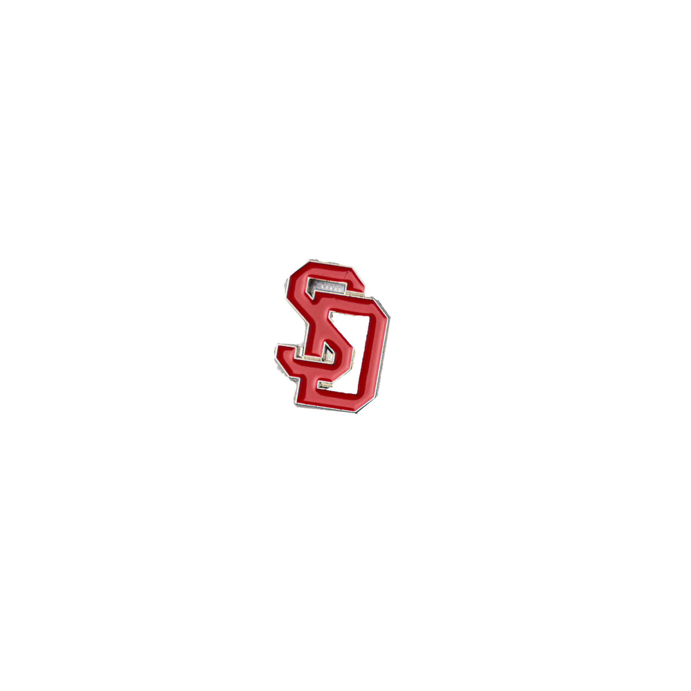 Red SD magnetic lapel pin
