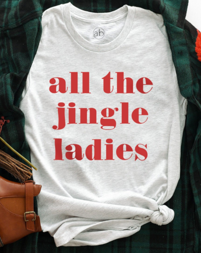 All The Jingle Ladies Gray Tee