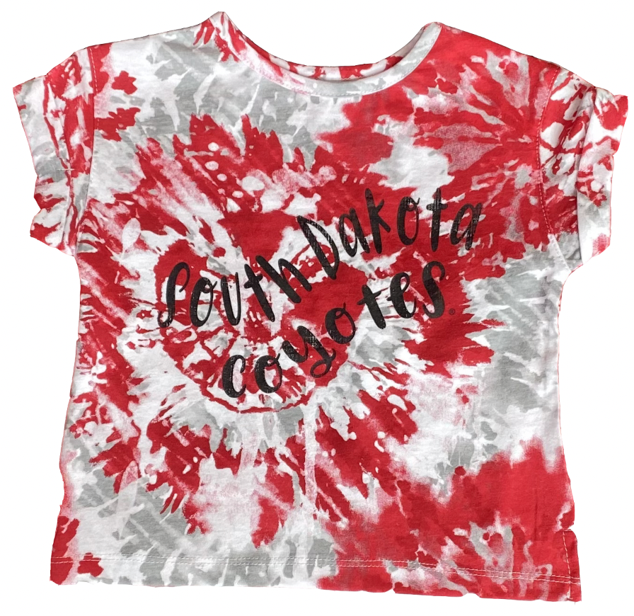 Red and white kids tie dye tee