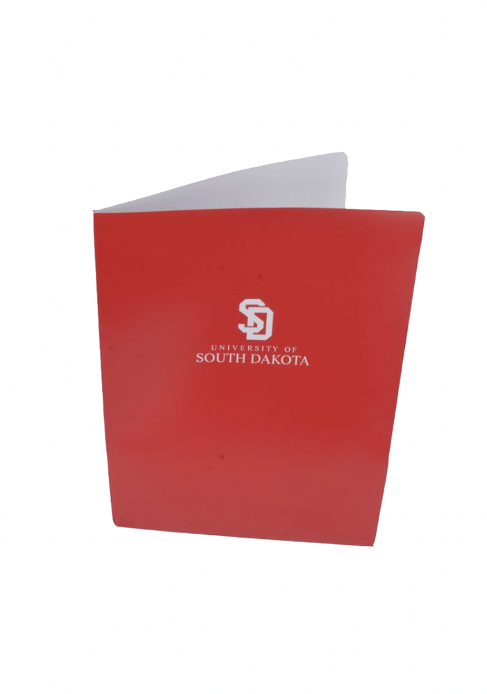 Red USD Folders with White Printed Logo