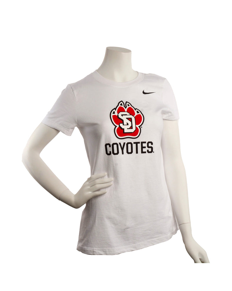 
                
                    Load image into Gallery viewer, White tee with SD Paw and Black Coyote lettering
                
            